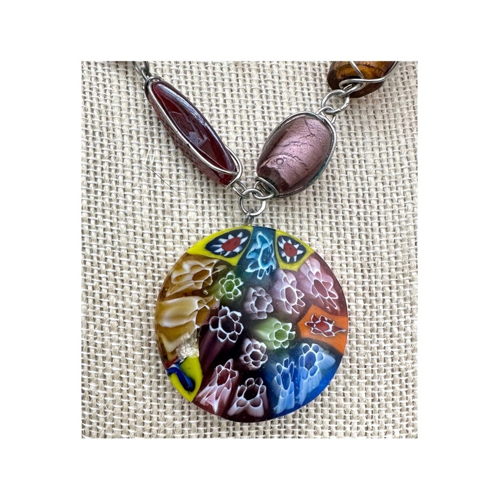 Bead Pendant Choker Necklace